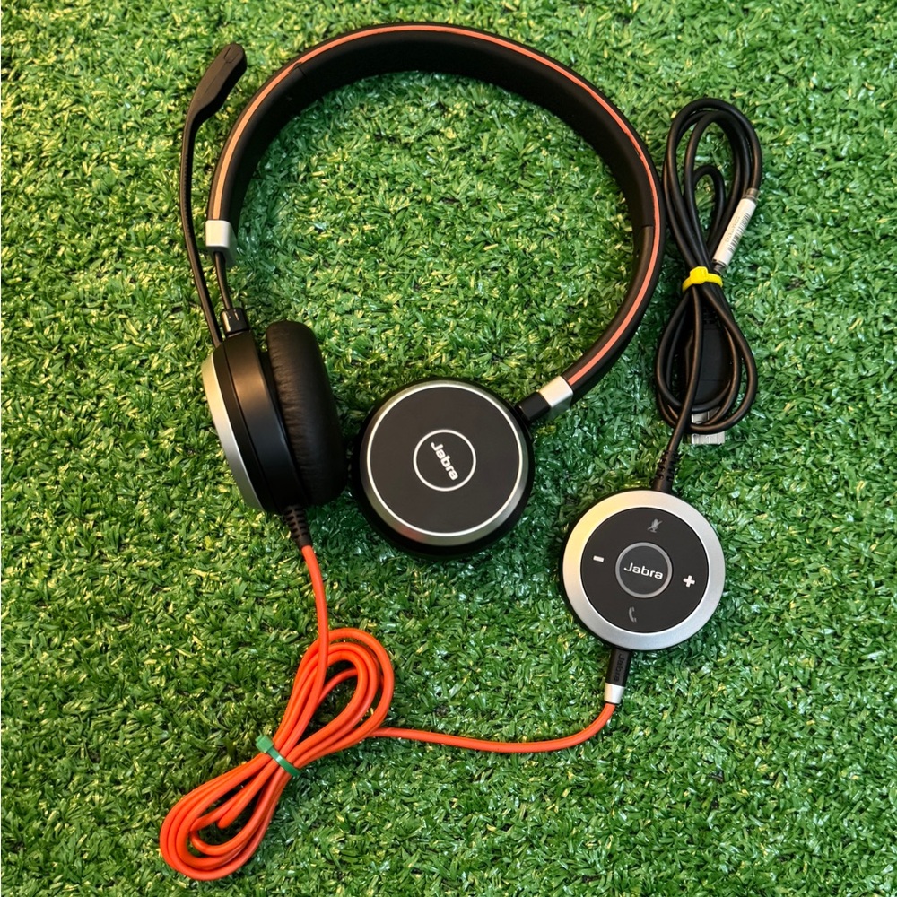 Jabra Black and Red Wired Headset